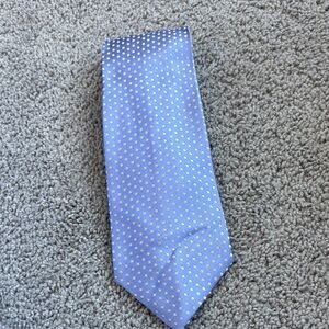 Charvet Light Blue and White Polka Dot Tie